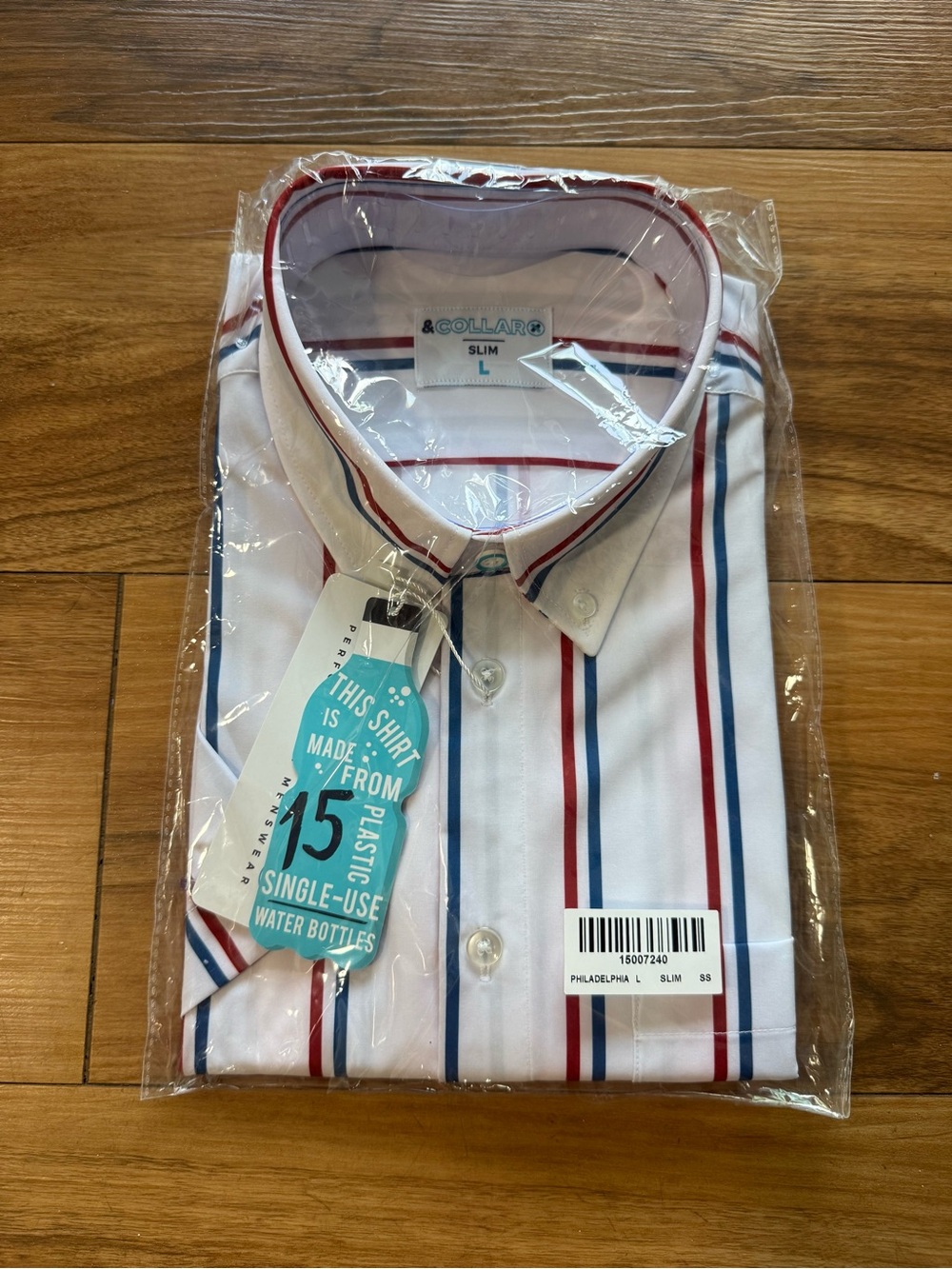 &Collar Philadelphia Performance Shirt Men size Large Slim NWT